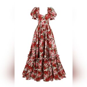 Selkie Roses Are Red Ritz Cotton Floral Gown Size XXL